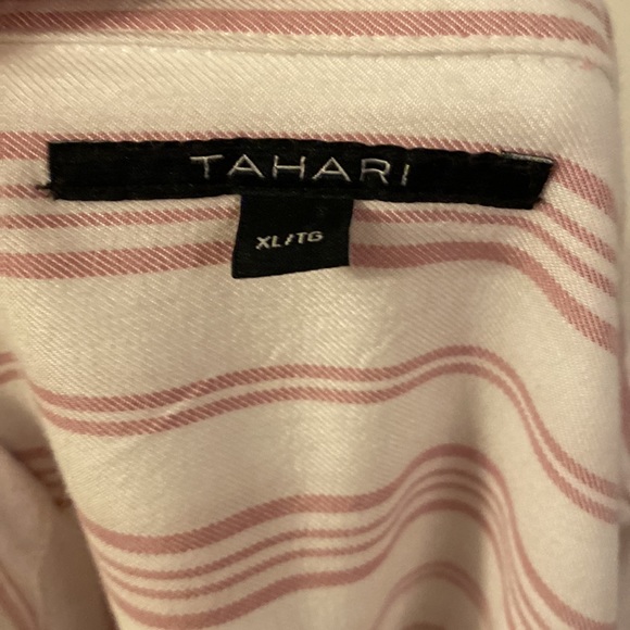 Tahari Striped Button Down Shirt - Picture 5 of 6